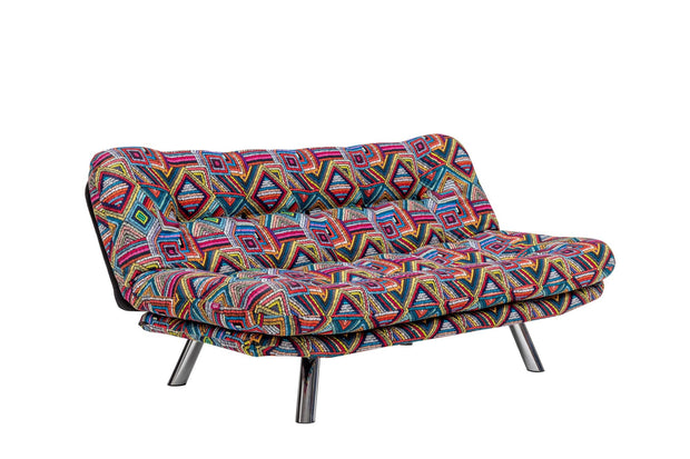 Asir Divano Letto 3 posti in tessuto Misa Multicolore