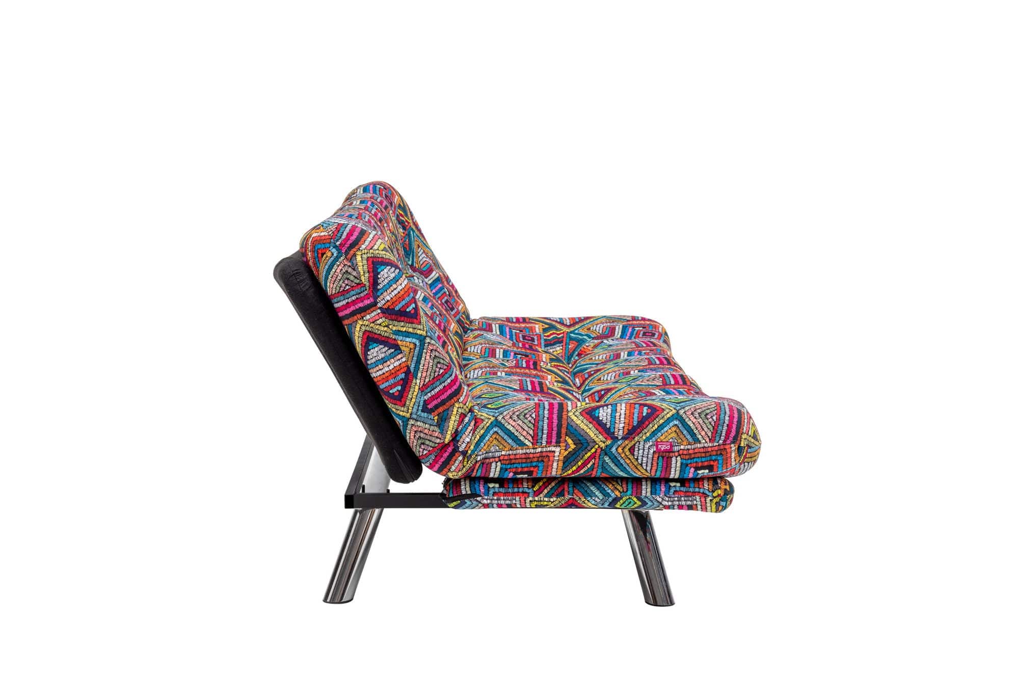 Asir Divano Letto 3 posti in tessuto Misa Multicolore