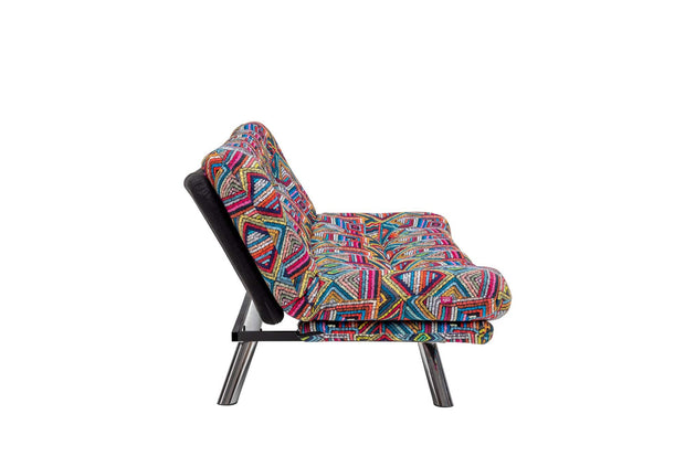 Asir Divano Letto 3 posti in tessuto Misa Multicolore