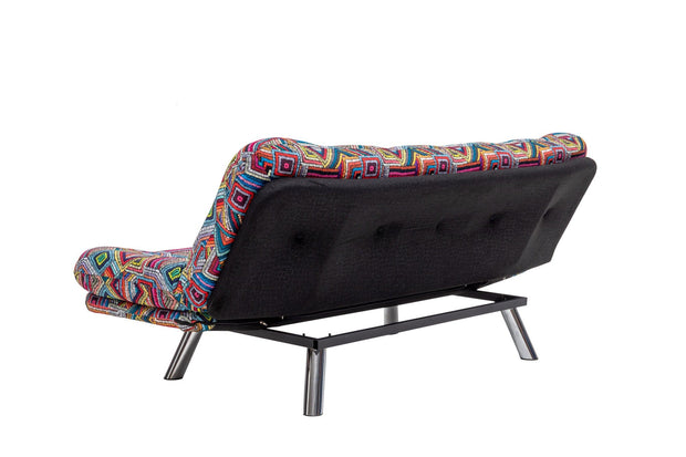 Asir Divano Letto 3 posti in tessuto Misa Multicolore