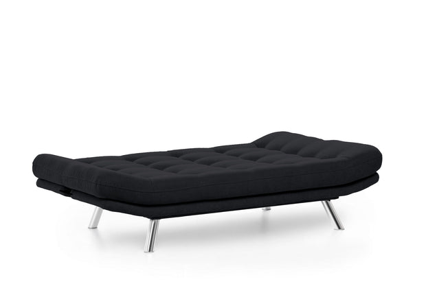 Asir Divano Letto 3 posti in tessuto Misa Nero