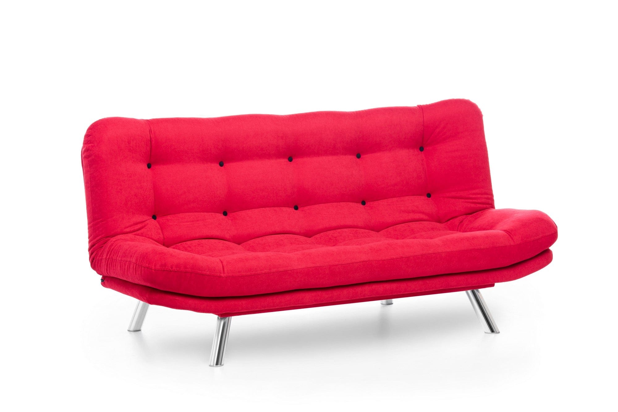Asir Divano Letto 3 posti in tessuto Misa Rosso