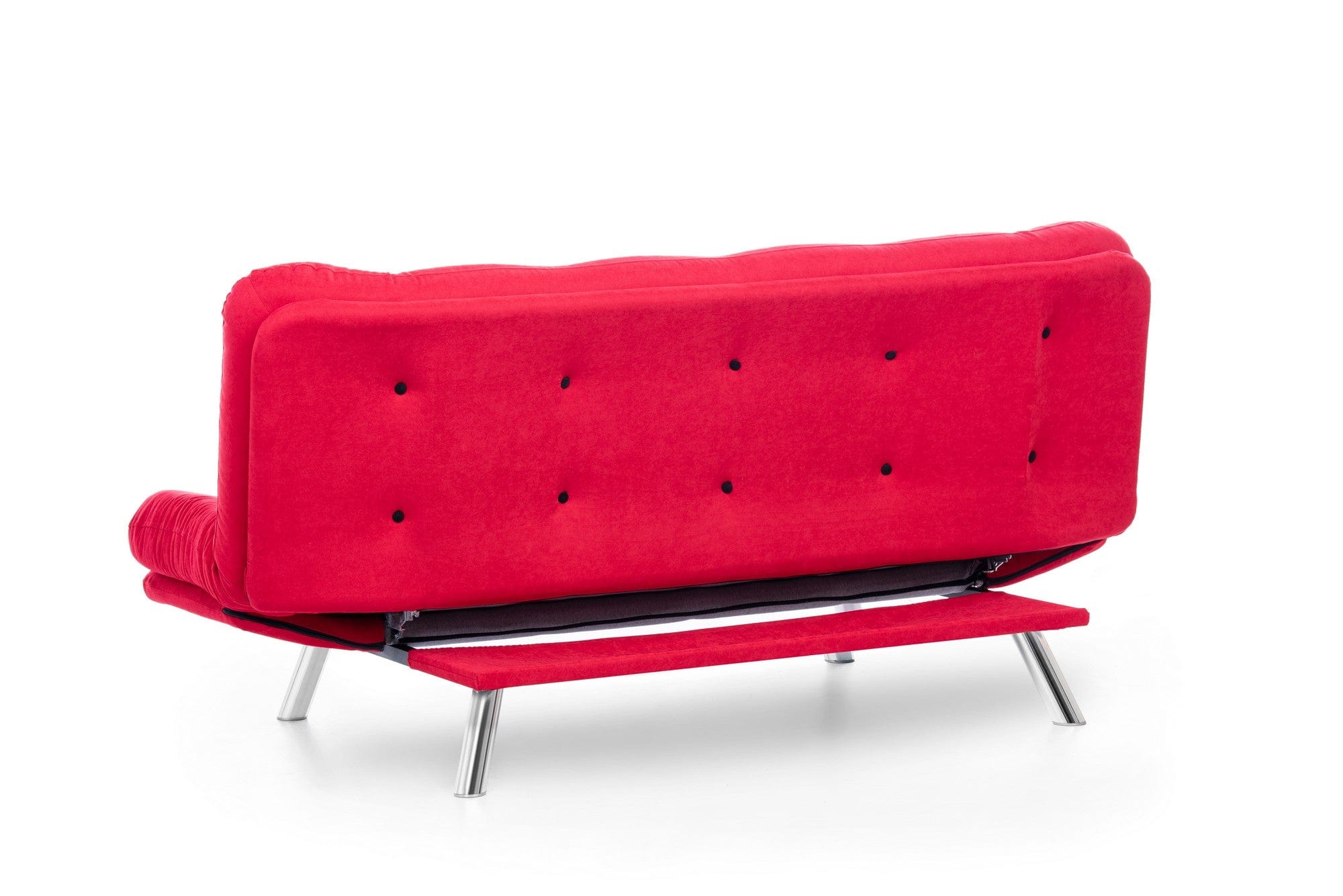 Asir Divano Letto 3 posti in tessuto Misa Rosso