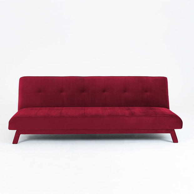 Divano Letto 3 posti in tessuto Modes Bordeaux (3)