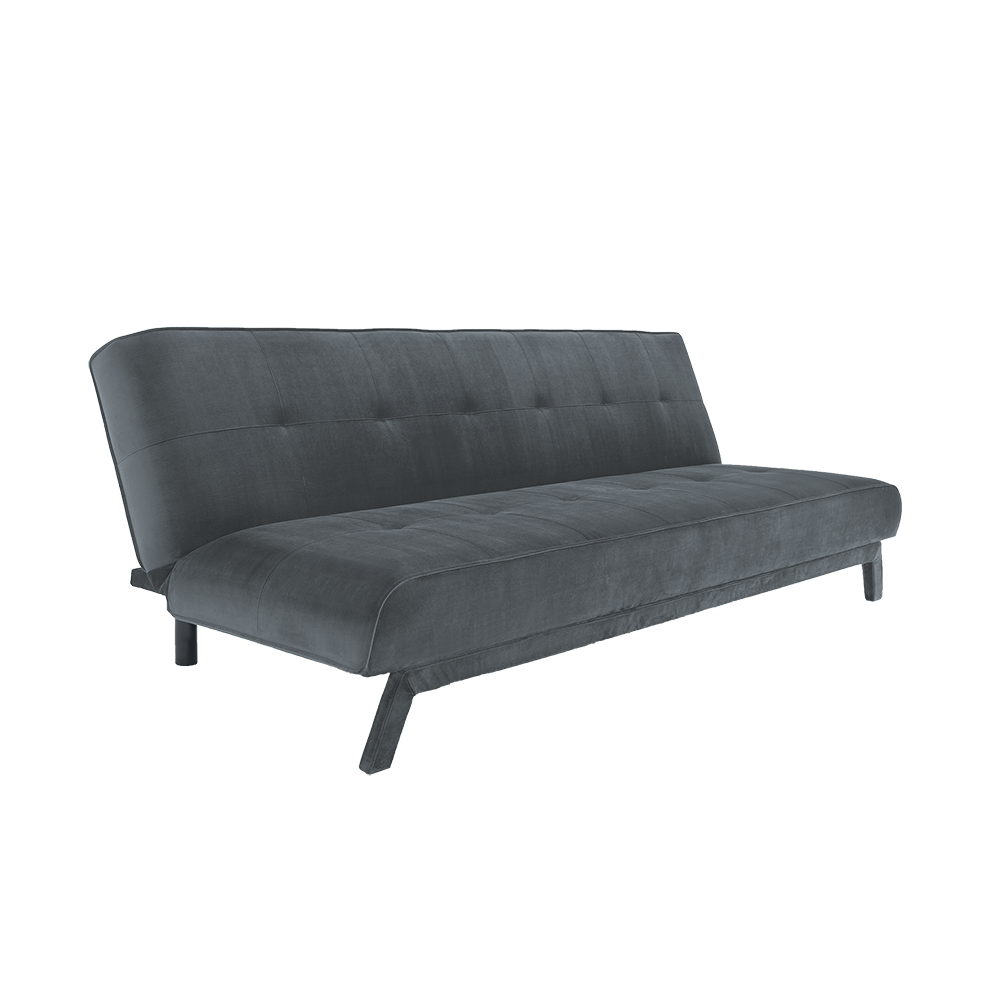 Divano Letto 3 posti in tessuto Modes Grigio