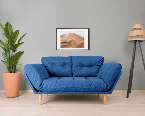 Asir Divano Letto 3 posti in tessuto Nina Blu