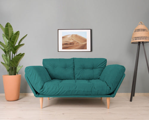 Asir Divano Letto 3 posti in tessuto Nina Blu