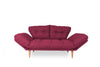 Asir Divano Letto 3 posti in tessuto Nina Rosso
