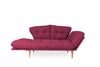 Asir Divano Letto 3 posti in tessuto Nina Rosso