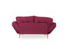Asir Divano Letto 3 posti in tessuto Nina Rosso