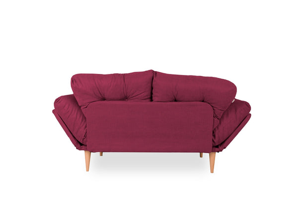 Asir Divano Letto 3 posti in tessuto Nina Rosso
