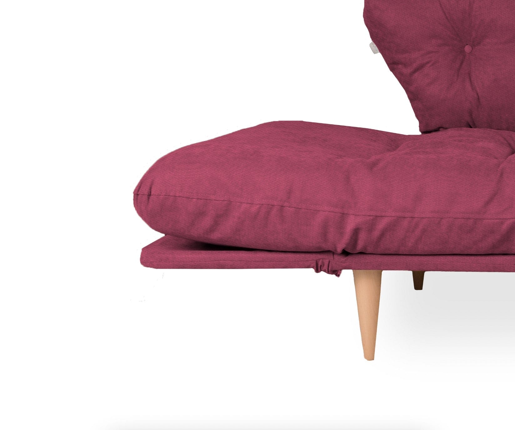 Asir Divano Letto 3 posti in tessuto Nina Rosso