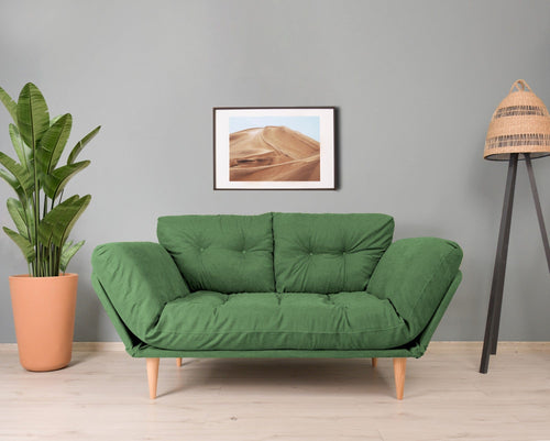 Asir Divano Letto 3 posti in tessuto Nina Verde