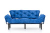 Asir Divano Letto 3 posti in tessuto Nitta Blu