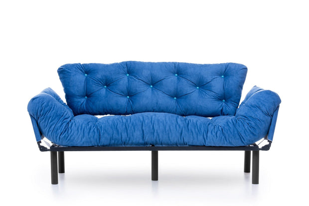 Asir Divano Letto 3 posti in tessuto Nitta Blu