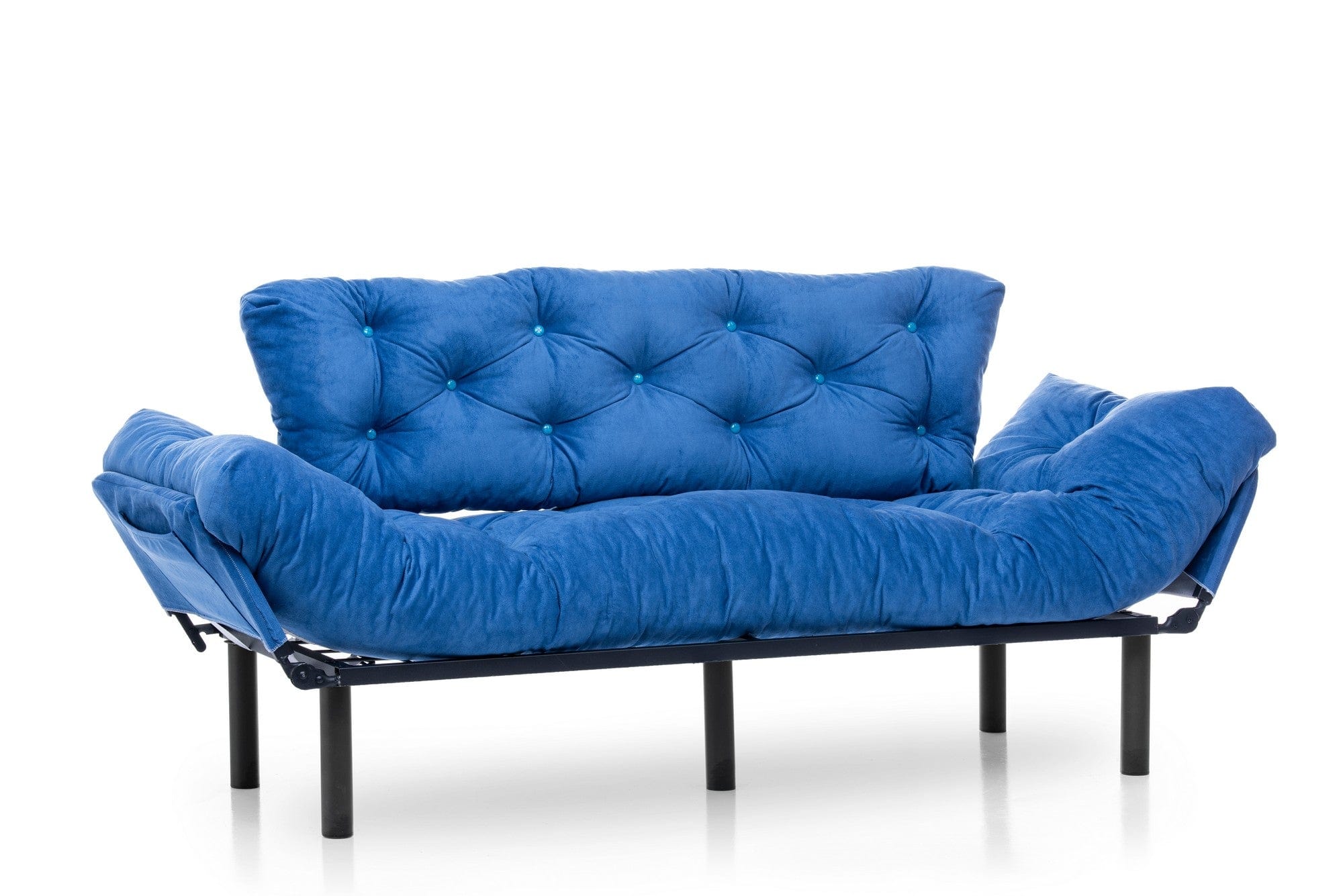 Asir Divano Letto 3 posti in tessuto Nitta Blu