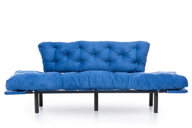 Asir Divano Letto 3 posti in tessuto Nitta Blu