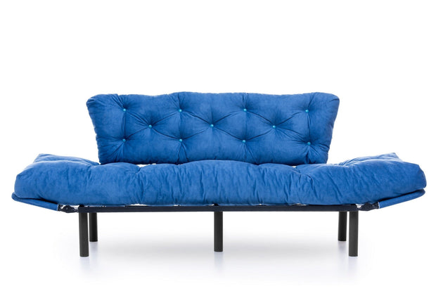 Asir Divano Letto 3 posti in tessuto Nitta Blu
