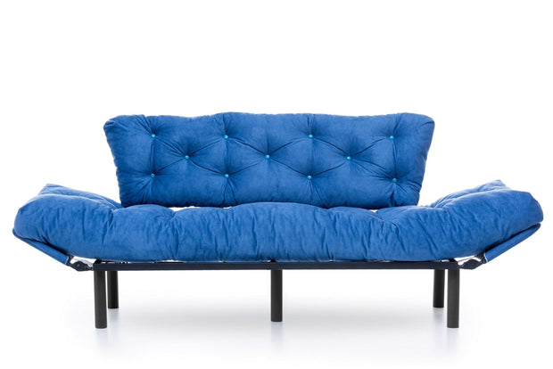 Asir Divano Letto 3 posti in tessuto Nitta Blu