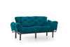 Asir Divano Letto 3 posti in tessuto Nitta Blu