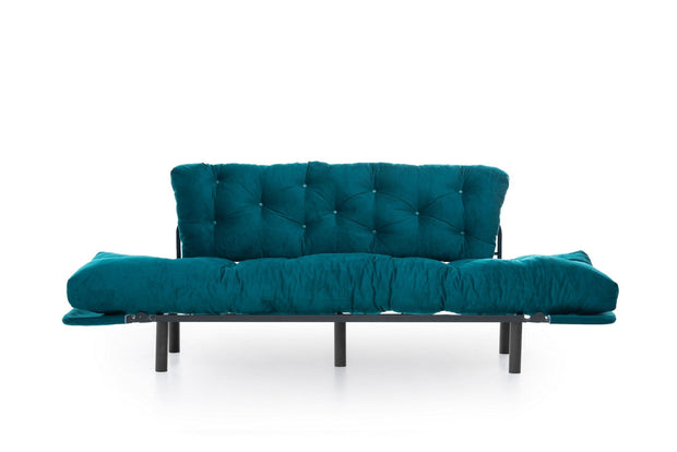 Asir Divano Letto 3 posti in tessuto Nitta Blu