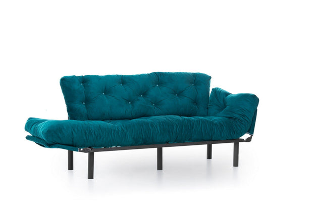 Asir Divano Letto 3 posti in tessuto Nitta Blu