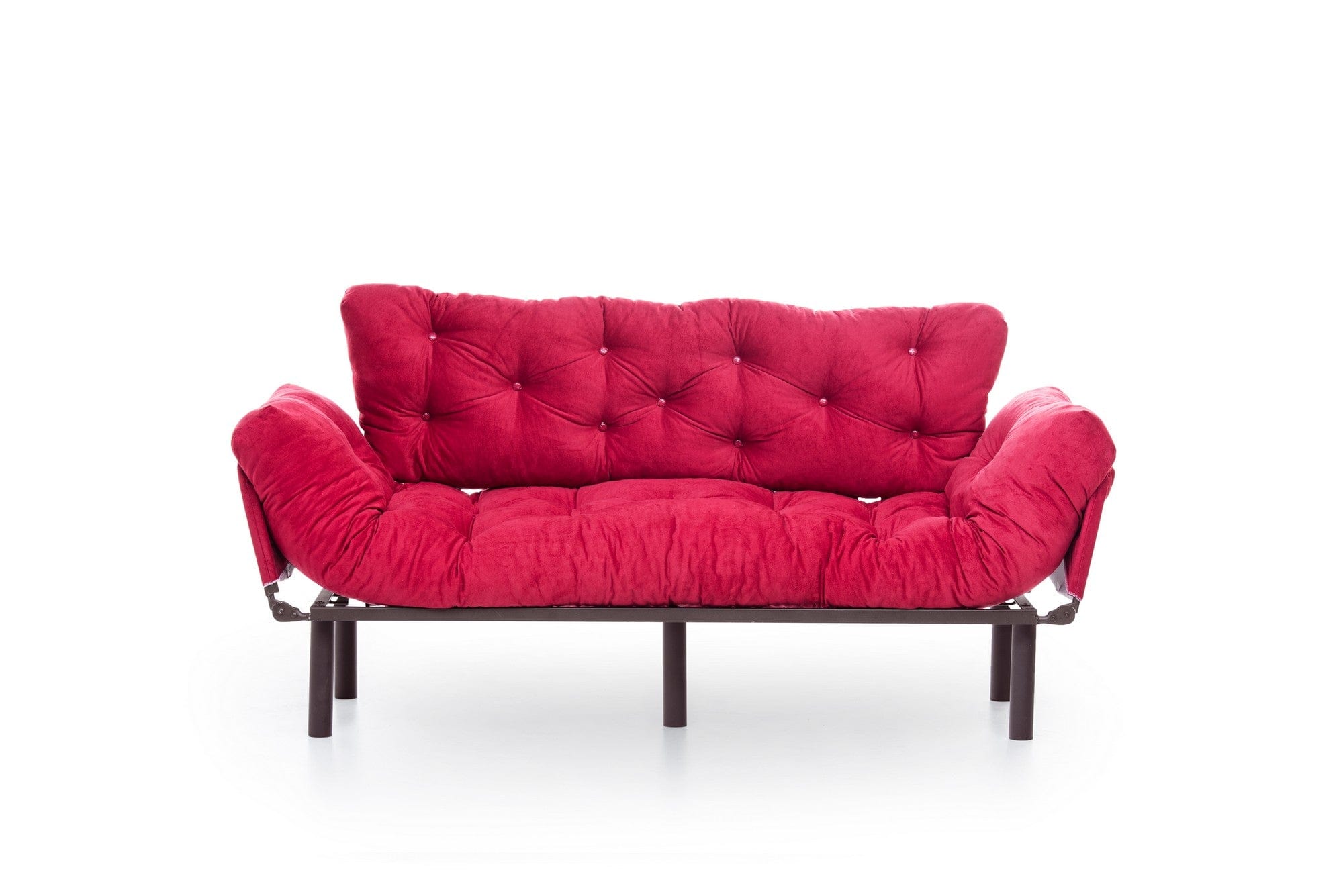 Asir Divano Letto 3 posti in tessuto Nitta Bordeaux