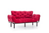 Asir Divano Letto 3 posti in tessuto Nitta Bordeaux