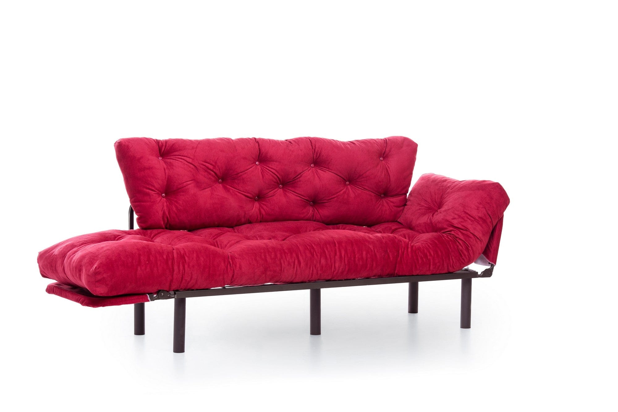 Asir Divano Letto 3 posti in tessuto Nitta Bordeaux