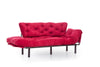 Asir Divano Letto 3 posti in tessuto Nitta Bordeaux