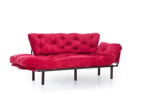 Asir Divano Letto 3 posti in tessuto Nitta Bordeaux