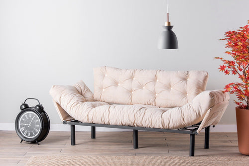 Asir Divano Letto 3 posti in tessuto Nitta Crema