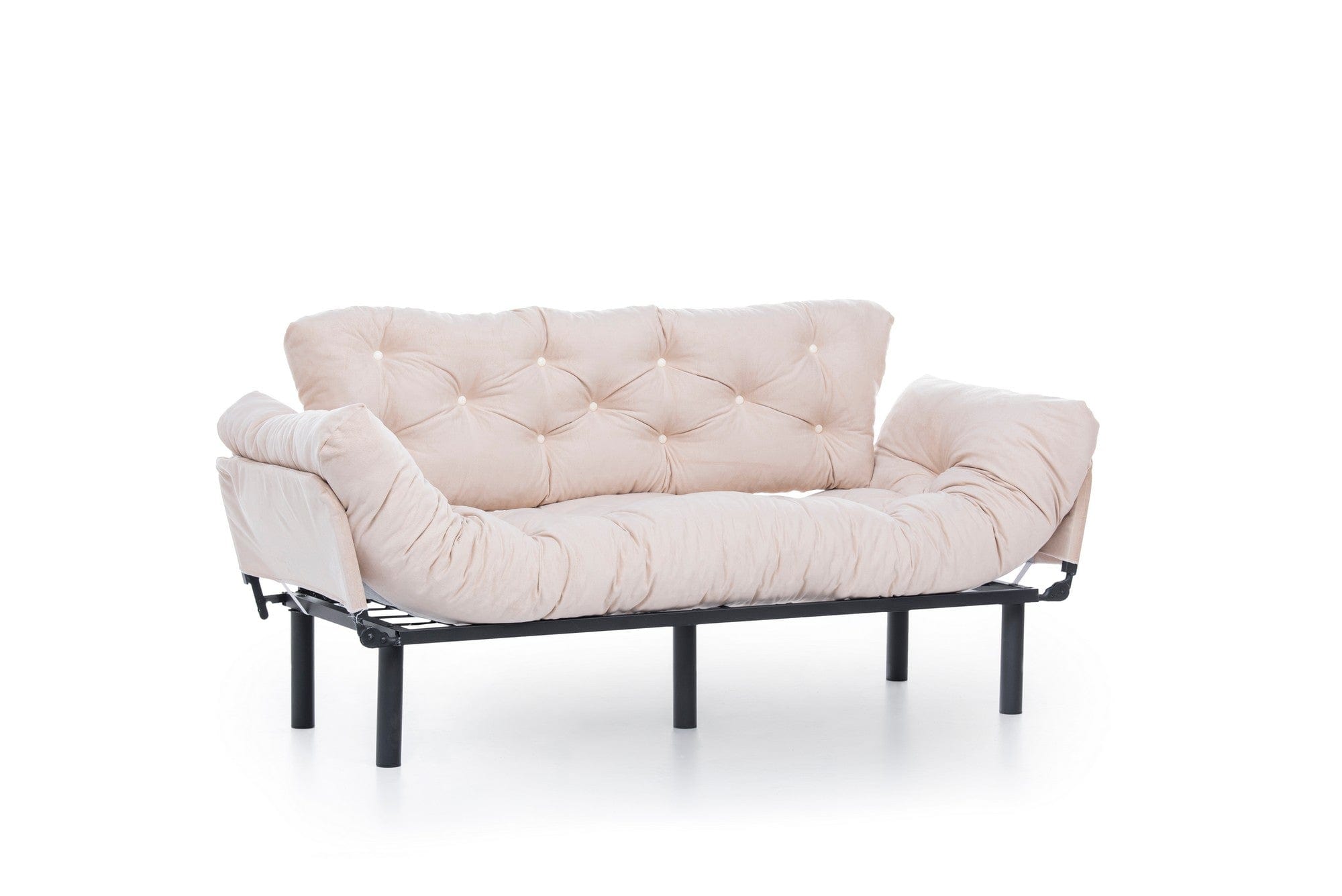 Divano Letto 3 posti in tessuto Nitta Crema (3)