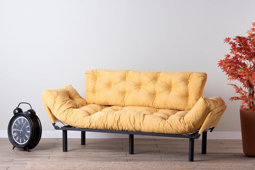 Asir Divano Letto 3 posti in tessuto Nitta Giallo
