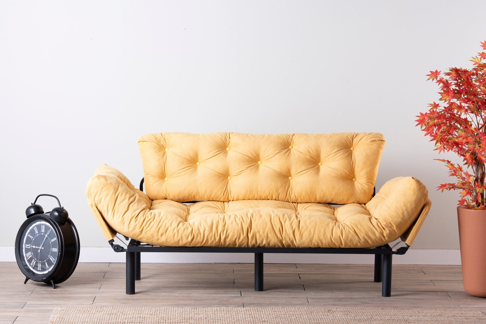 Asir Divano Letto 3 posti in tessuto Nitta Giallo