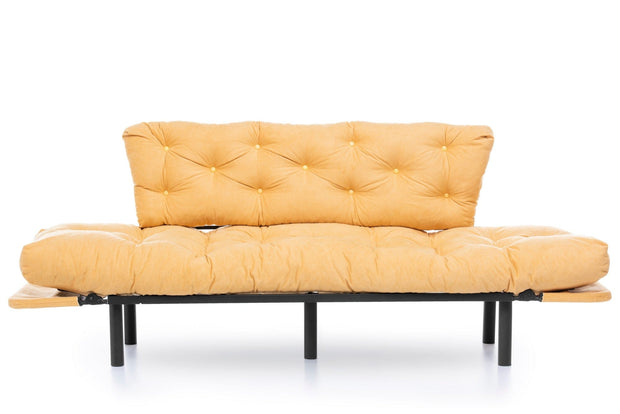 Asir Divano Letto 3 posti in tessuto Nitta Giallo