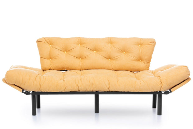 Asir Divano Letto 3 posti in tessuto Nitta Giallo