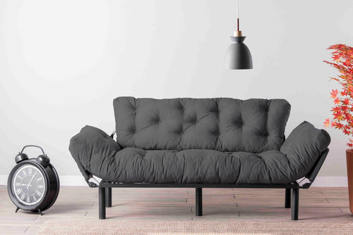 Asir Divano Letto 3 posti in tessuto Nitta Grigio