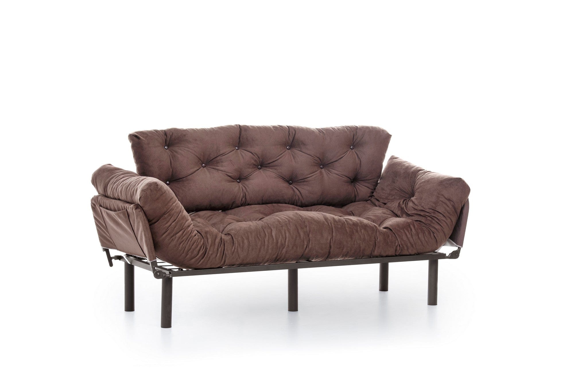 Asir Divano Letto 3 posti in tessuto Nitta Marrone
