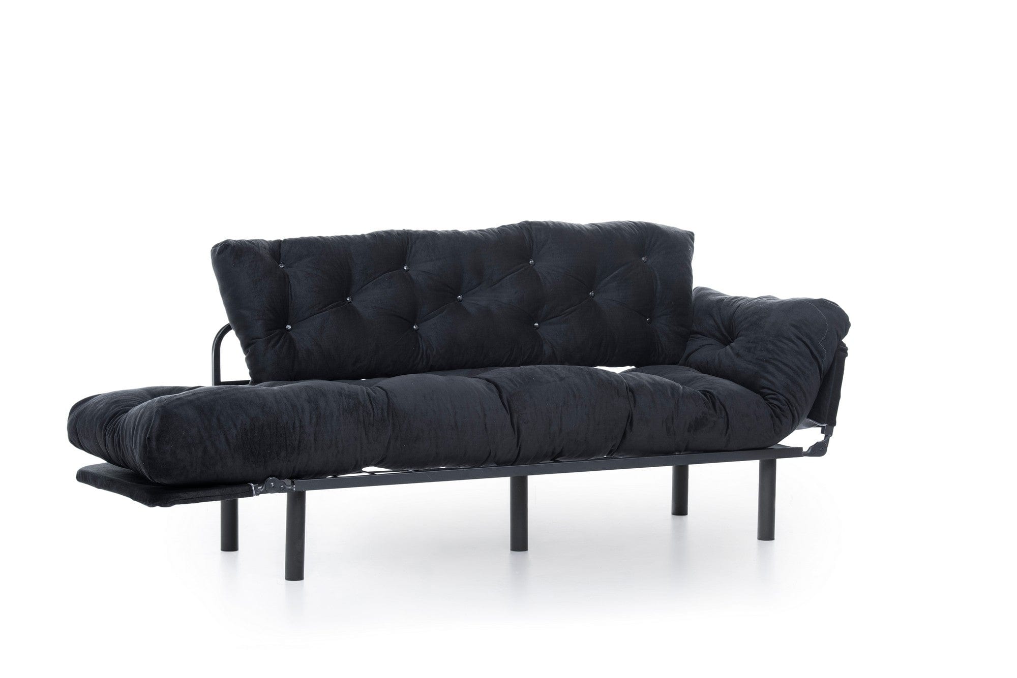 Asir Divano Letto 3 posti in tessuto Nitta Nero