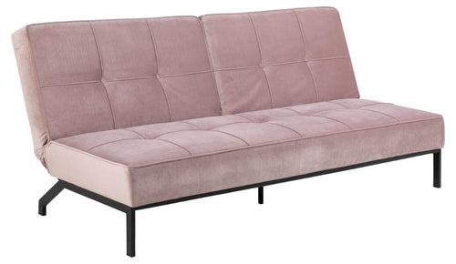 Actona Divano Letto 3 posti in tessuto Perugia Rosa