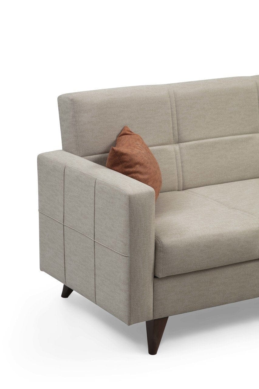 Asir Divano Letto 3 posti in tessuto Polya Beige