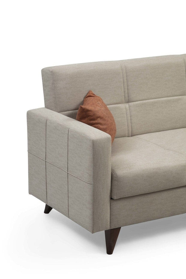 Asir Divano Letto 3 posti in tessuto Polya Beige
