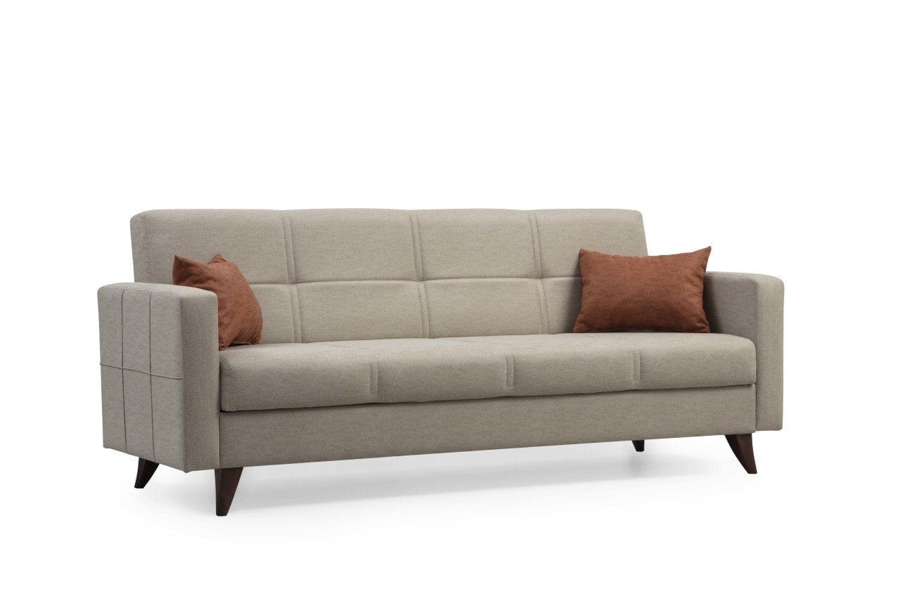 Asir Divano Letto 3 posti in tessuto Polya Beige
