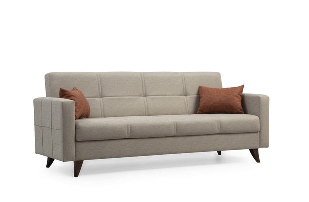Asir Divano Letto 3 posti in tessuto Polya Beige