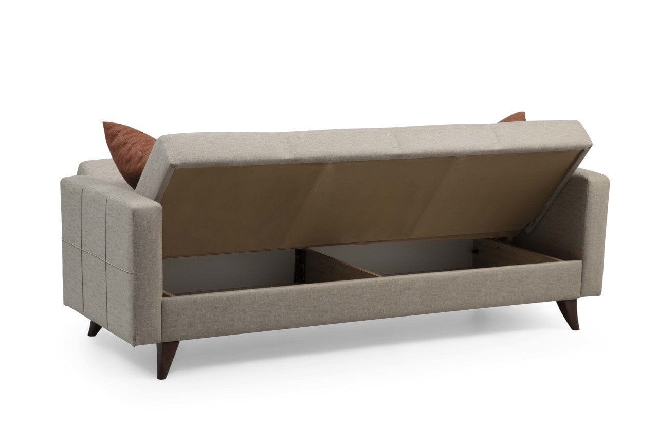 Asir Divano Letto 3 posti in tessuto Polya Beige