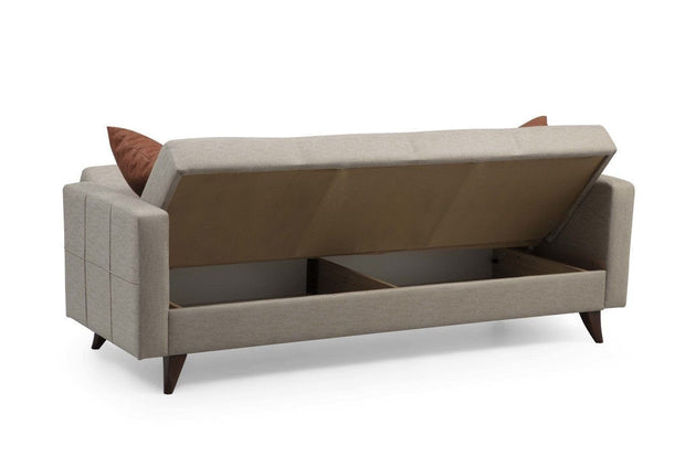 Asir Divano Letto 3 posti in tessuto Polya Beige
