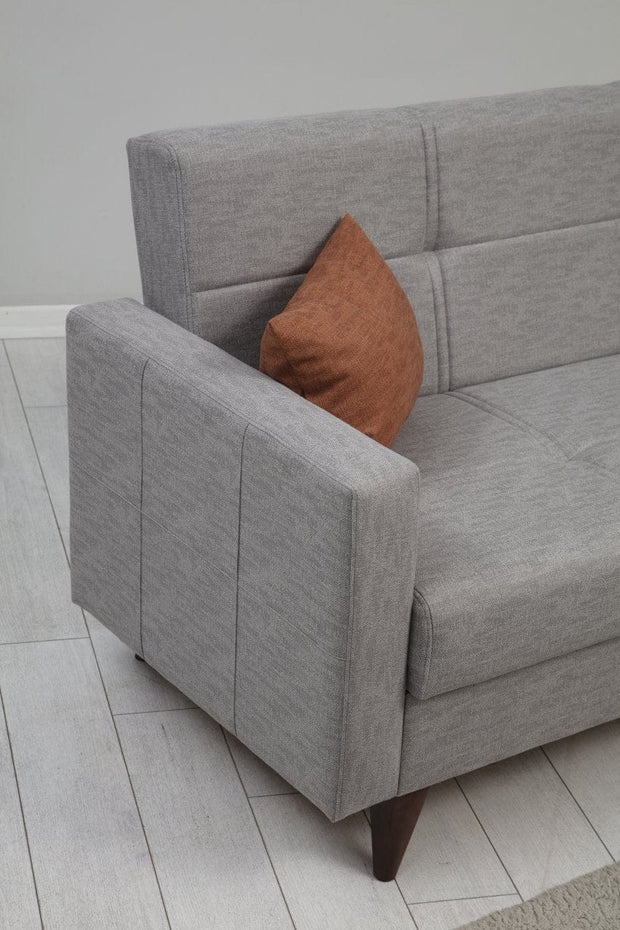 Asir Divano Letto 3 posti in tessuto Polya Grigio