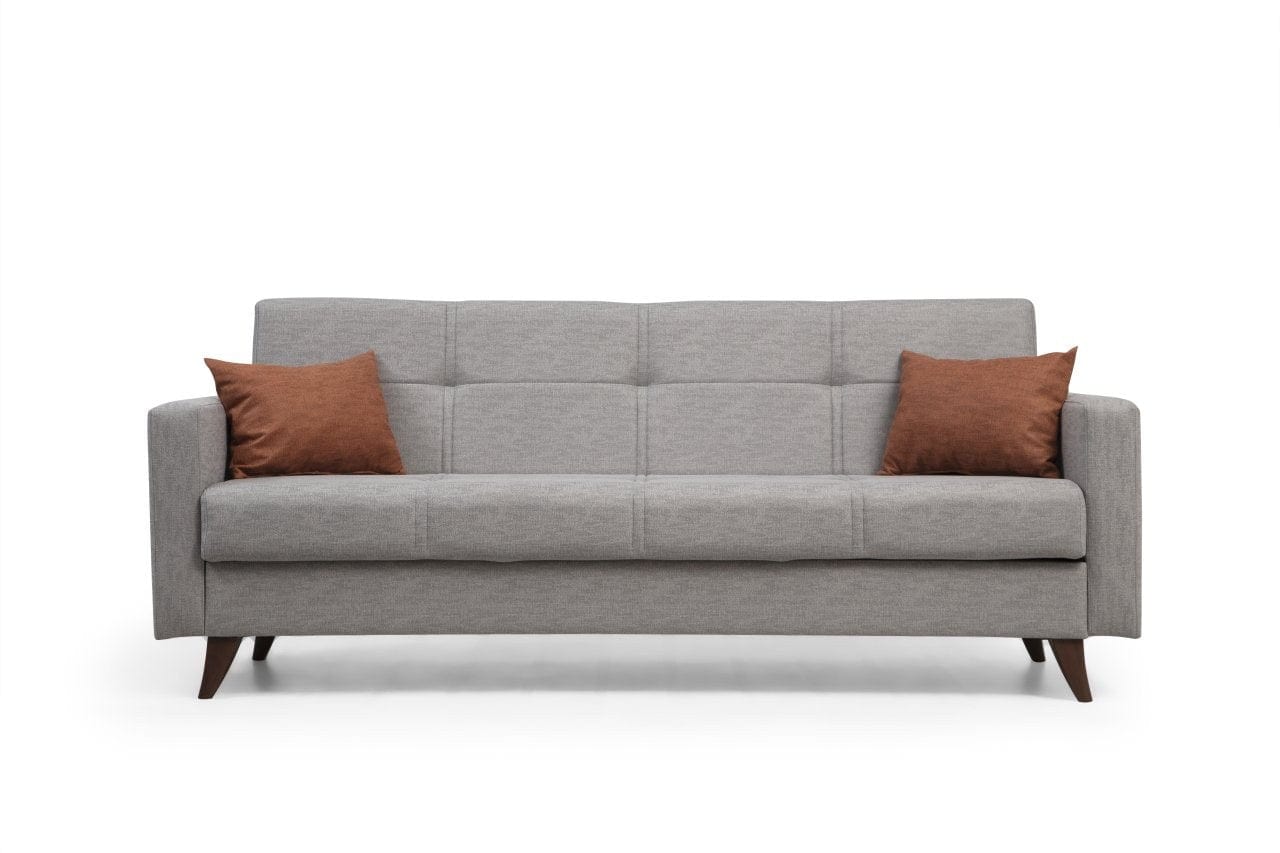 Asir Divano Letto 3 posti in tessuto Polya Grigio