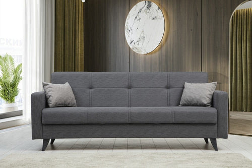 Asir Divano Letto 3 posti in tessuto Polya Grigio